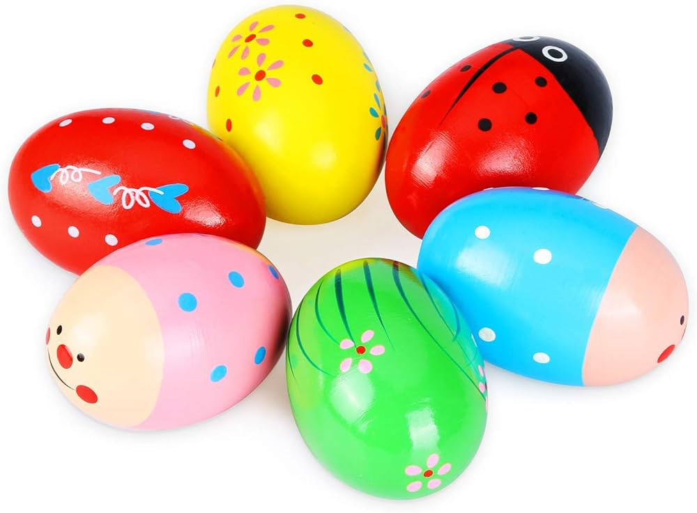 Easter Eggs, Touber Maracas Egg Shakers for Kids Easter Toys for Babies Easter Gifts for Toddler Toy | Amazon (US)