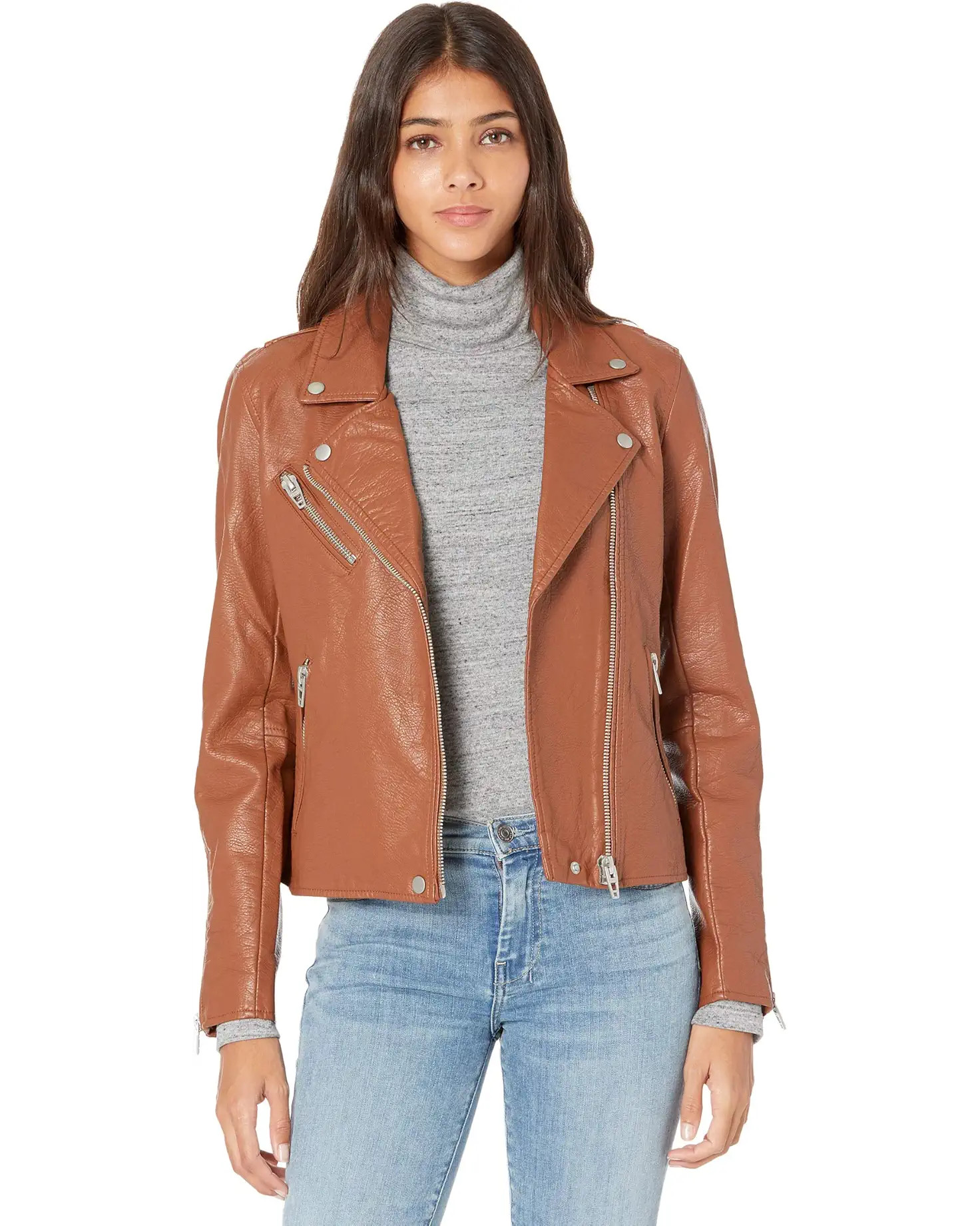Vegan Leather Moto Jacket | Zappos