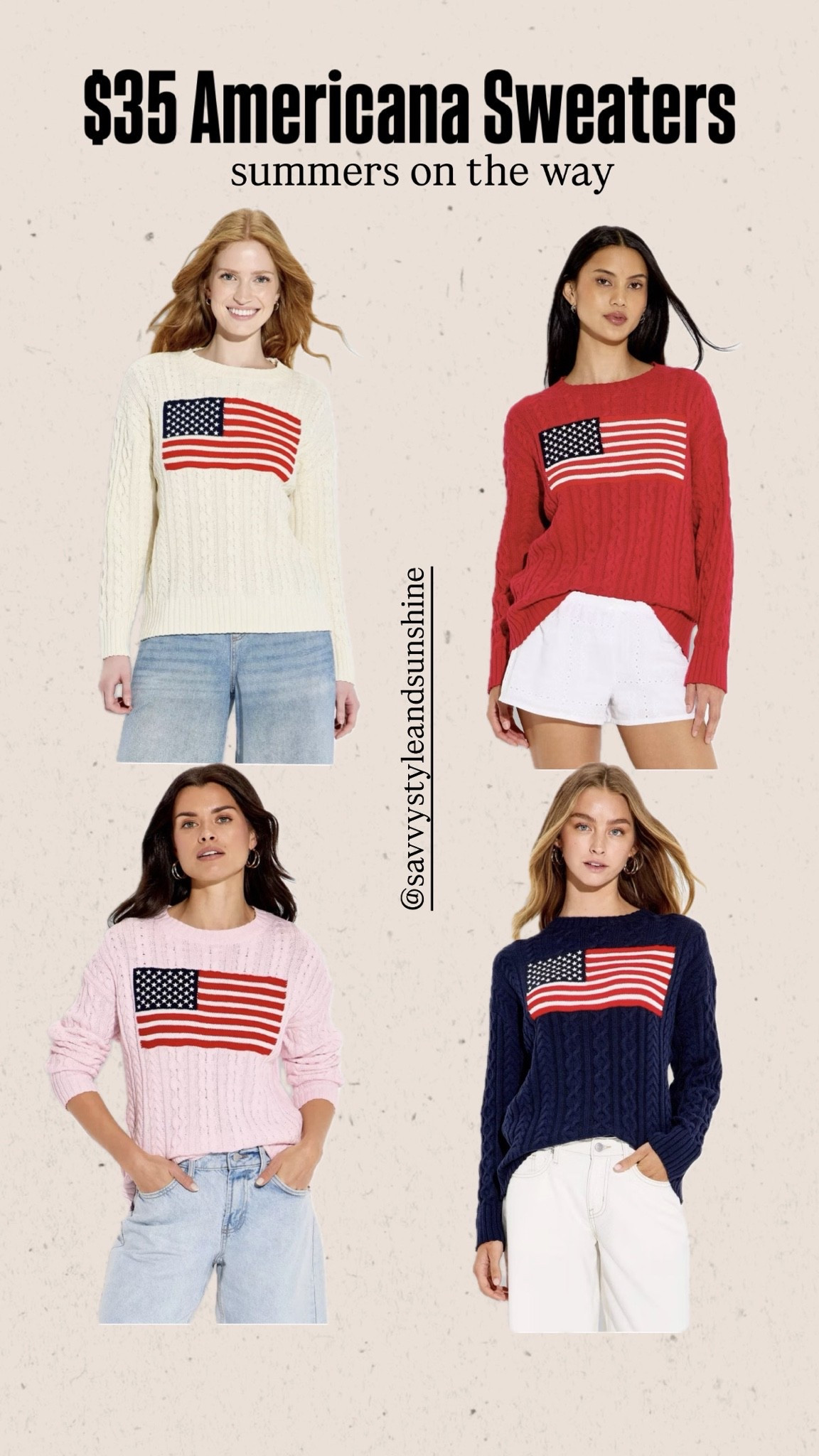 American flag sweaters for the summer holidays Memorial Day and 4th of July

#LTKOver40 #LTKSeasonal #LTKMothersDay