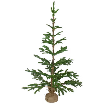 Northlight 4' Green Ponderosa Pine Artificial Christmas Tree with Jute Base – Unlit | Target