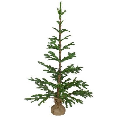 Northlight 4' Green Ponderosa Pine Artificial Christmas Tree with Jute Base – Unlit | Target
