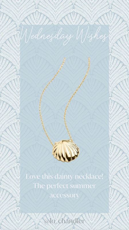 The dainty seashell on this is perfect for a summer accessory! Would be great to layer!




Summer accessory 
Gold necklace 
Gold jewelry  


#LTKfindsunder50 #LTKbeauty #LTKstyletip