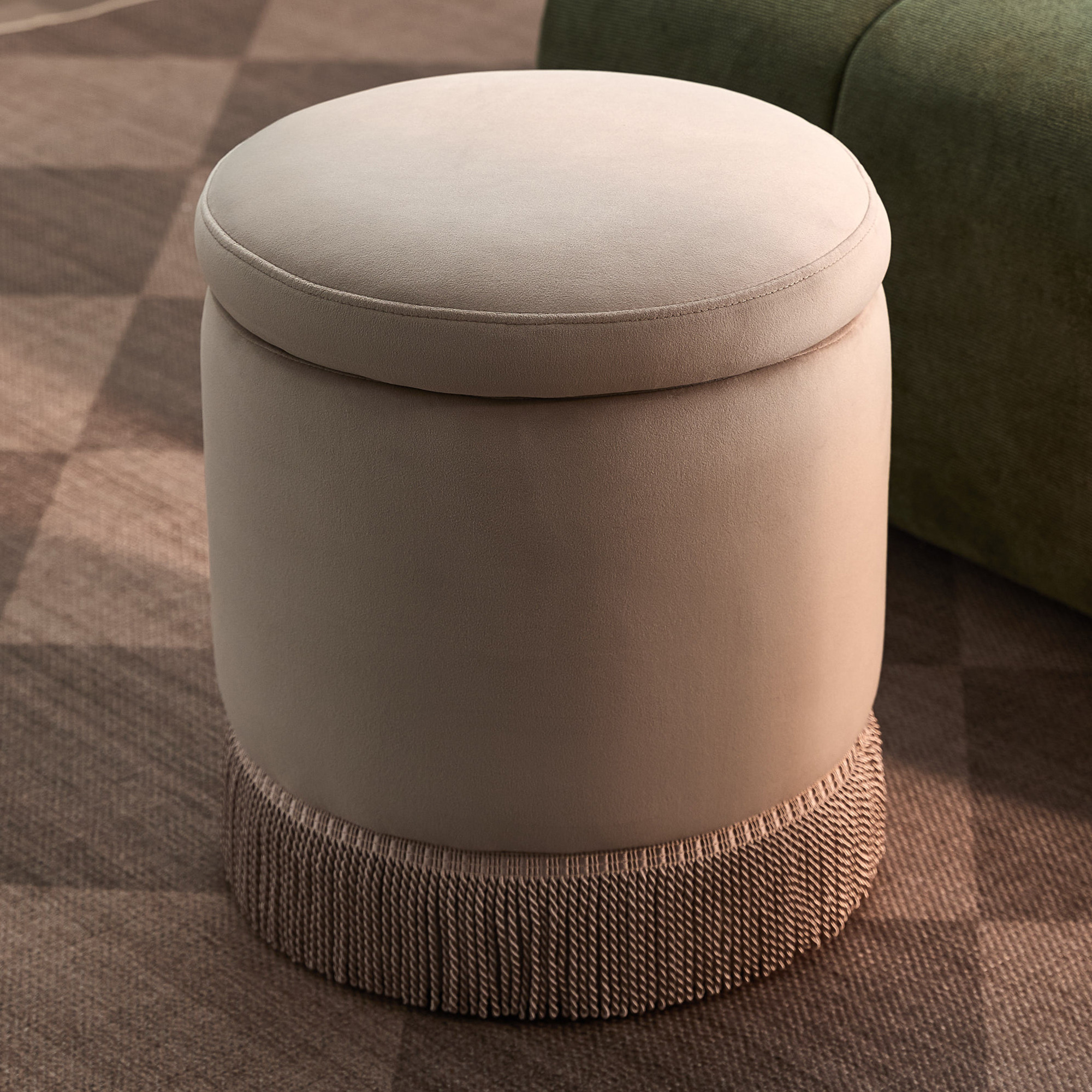 Hepburn Velvet Storage Ottoman | Temple & Webster AU