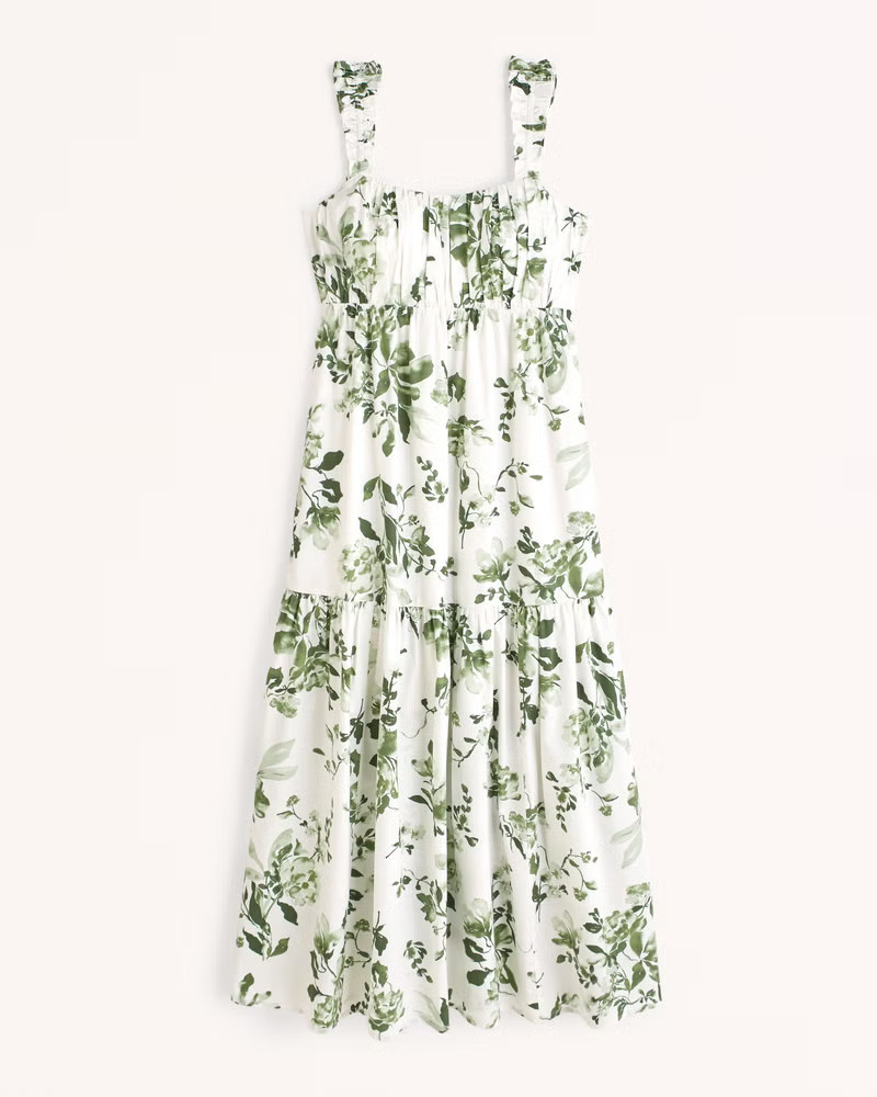 Bow Back Poplin Maxi Dress | Abercrombie & Fitch (US)