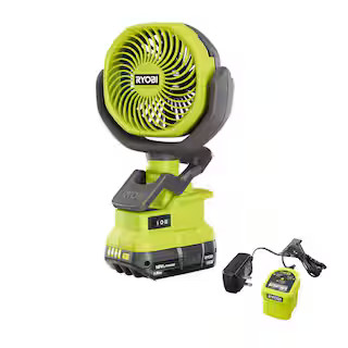 ONE+ 18V Cordless 4 in. Clamp Fan Kit with 1.5 Ah Battery and Charger | The Home Depot