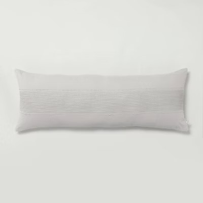 16"x42" Slub Center Stripe Oversized Lumbar Bed Pillow - Hearth & Hand™ with Magnolia | Target