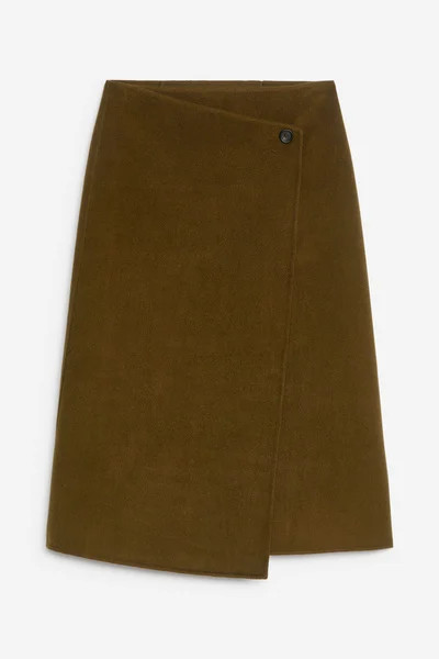 Doubleface-Rock aus Wollmischung – Olivgrün – ARKET DE | Arket EU