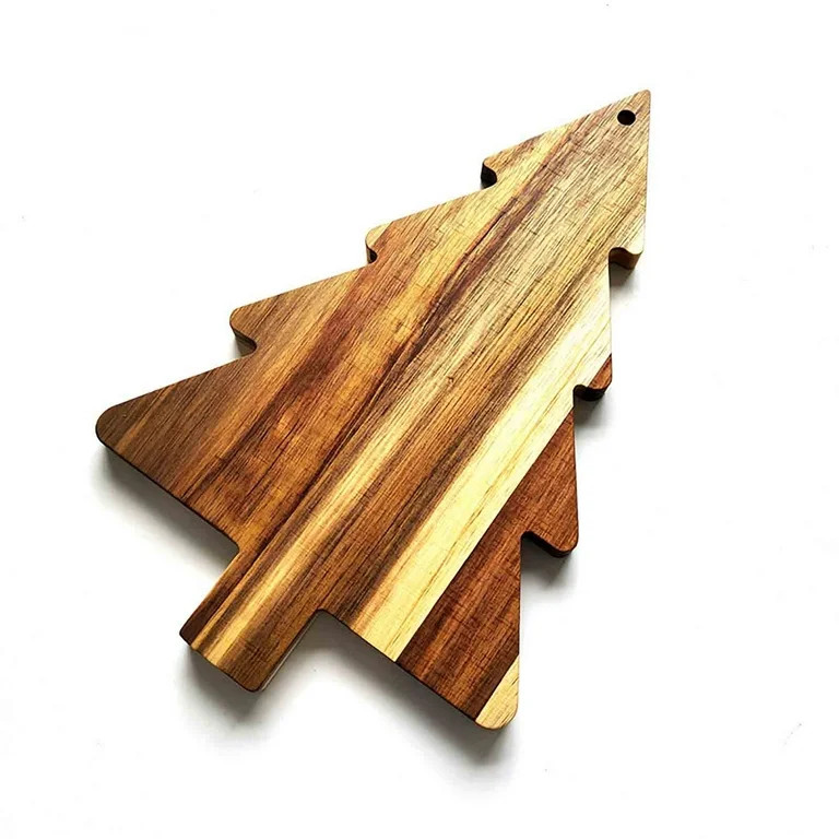 JoyMoreHome Christmas Tree Cutting Board, Kitchen Cutting Chopping Board, Wooden Serving Tray Pla... | Walmart (US)