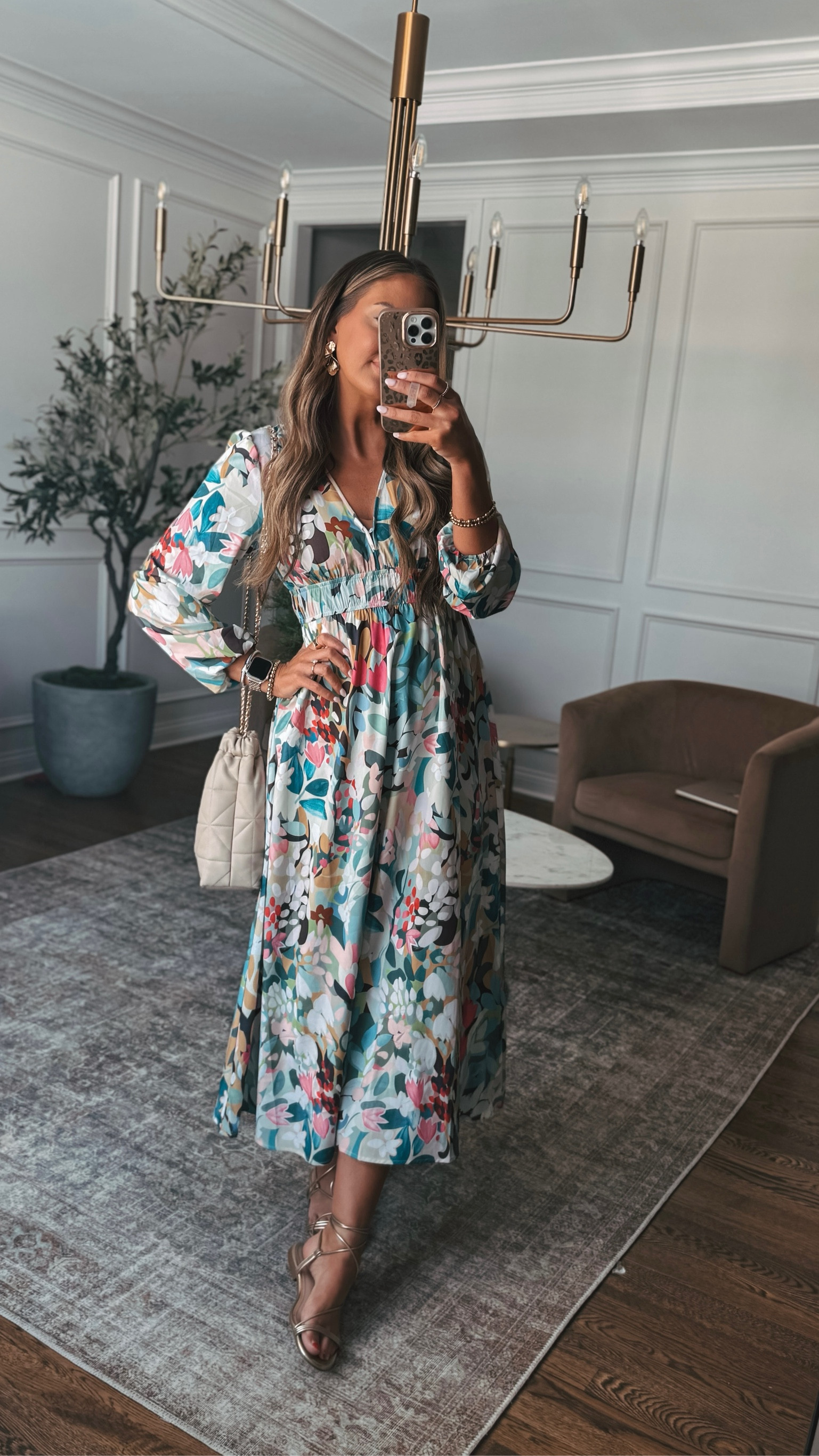 This dress is perfect for spring with the floral print and long sleeves. It would make a great date night outfit!

#LTKStyleTip #LTKSeasonal #LTKWedding