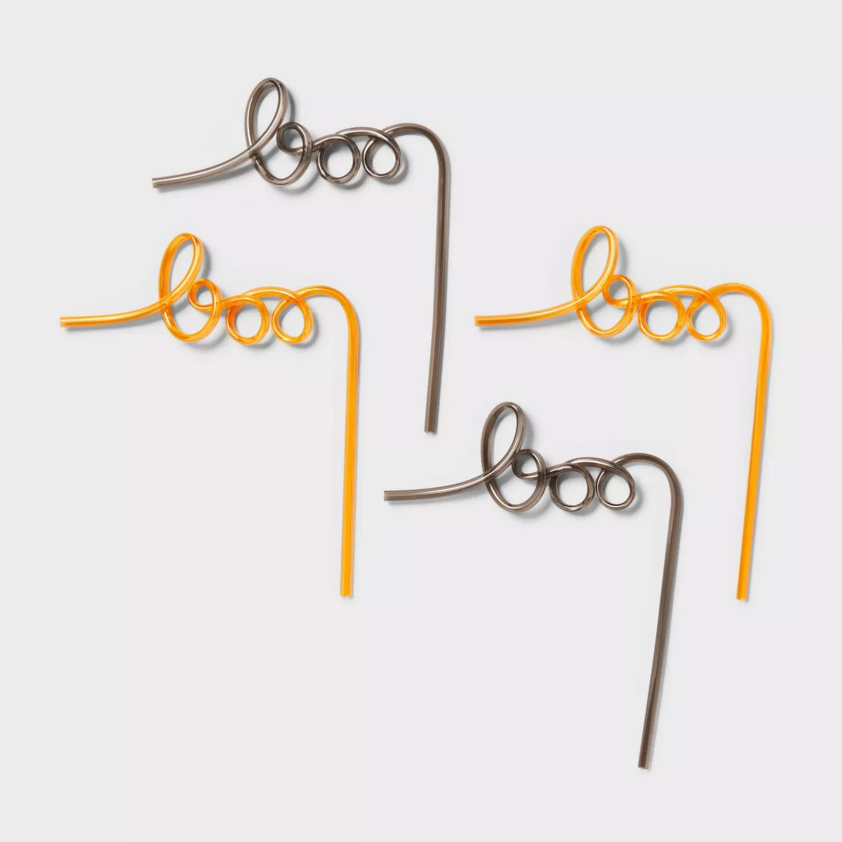 4ct Halloween Boo Script Straws - Spritz™ | Target