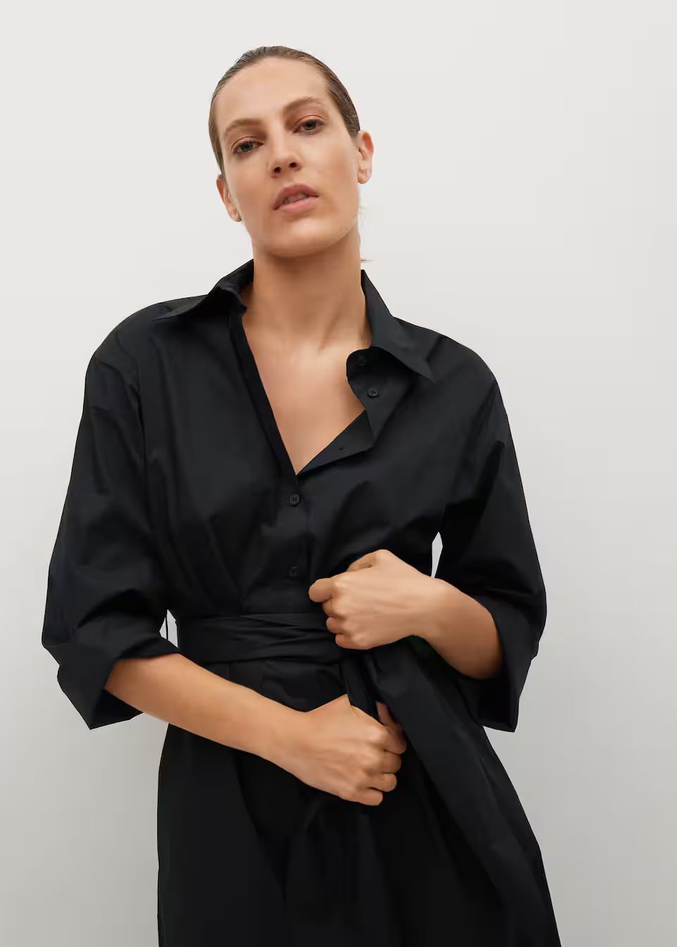 Cotton shirt dress | MANGO (US)