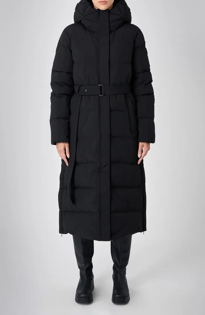 The Recycled Planet Company Vada Belted Water Repellent Puffer Coat | Nordstrom | Nordstrom