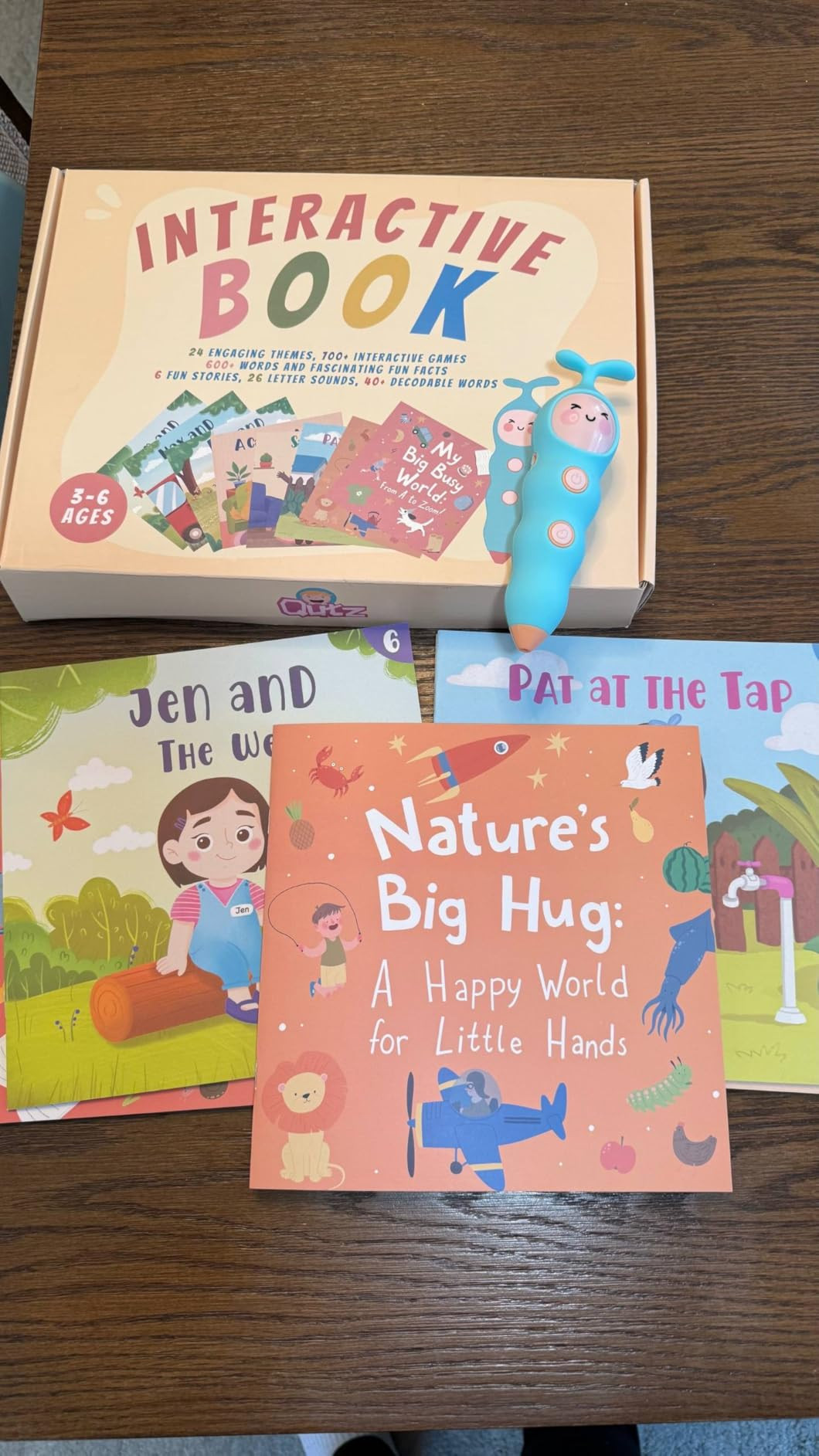 QuTZ Talking Pen Book Set, Learn to Read Sound Books, Learning Toys with 8 Tap to Read Books, 600... | Amazon (US)