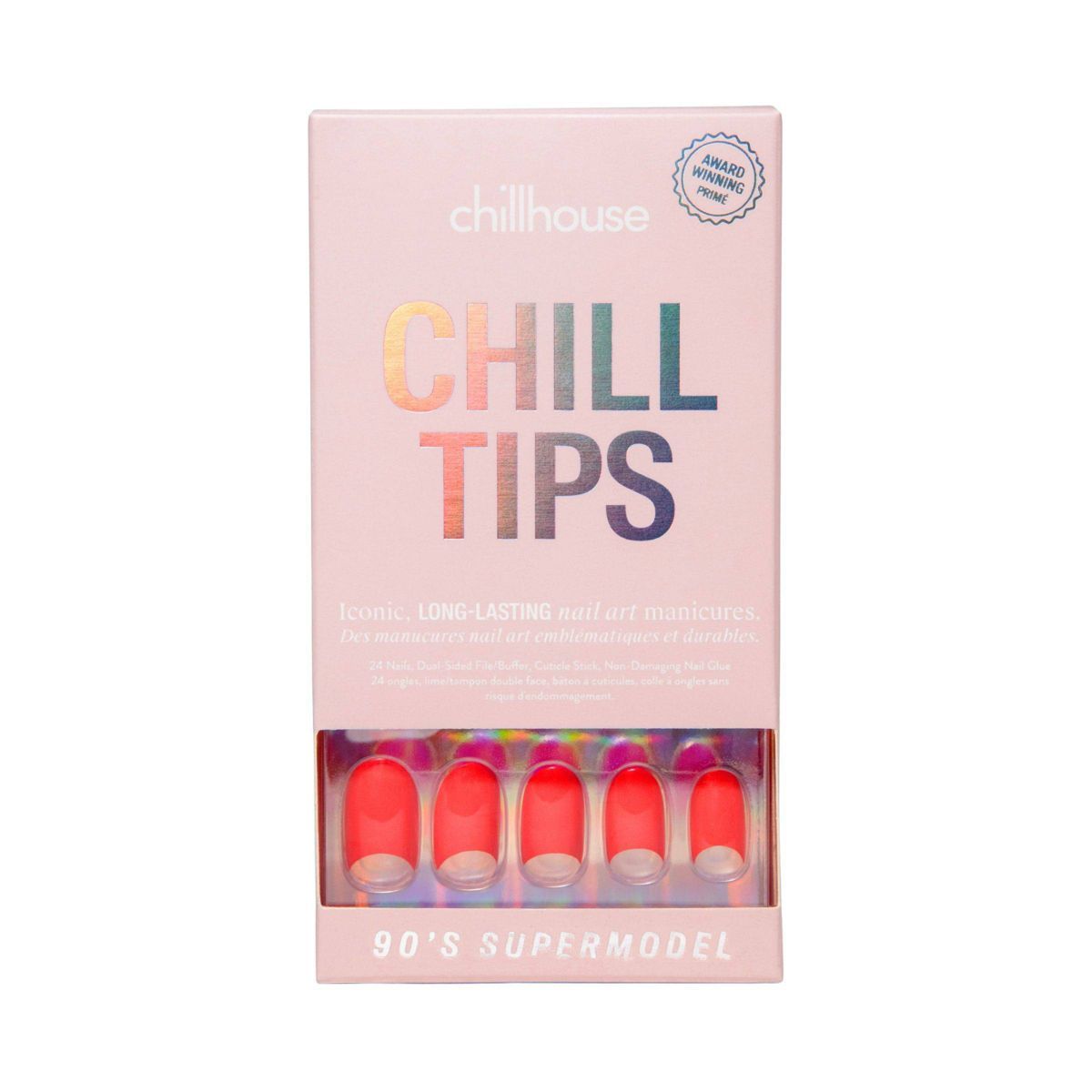 Chillhouse Chill Tips Nail Art Press On Fake Nails - 90's Supermodel - 24ct | Target