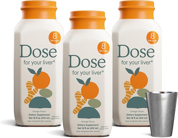 Dose for Your Liver Cleanse Detox & Repair, 16oz Bottle, 3 Pack | Organic Milk Thistle Liver Supp... | Amazon (US)