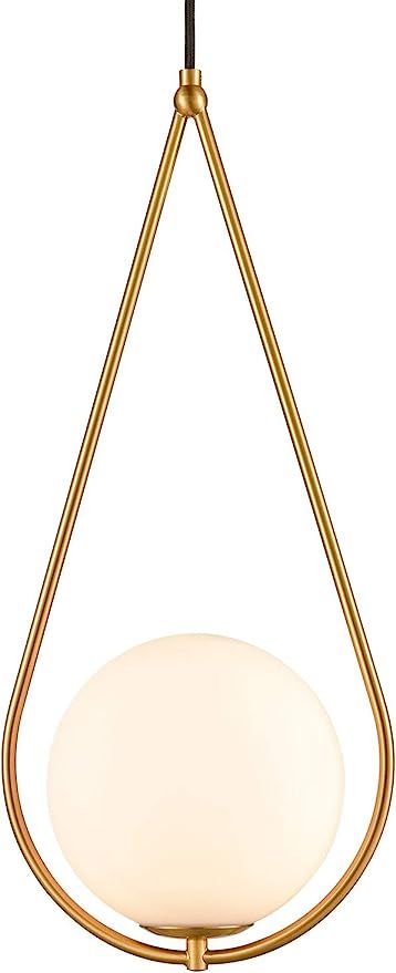 Modern Brass Glass Globe Pendant Lights Hanging Lamp Shade Chandelier Art Decor | Amazon (US)