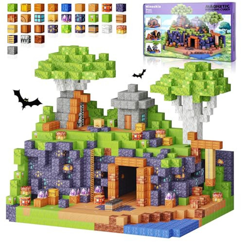 Minoskia Magnetic Blocks, 150 PCS Magnetic Building Blocks Sensory Toys for 3-5 4-6 5-7 6-8 Year Old Boys Girls Easter Birthday Gifts Travel Outdoor Kids Games | Amazon (US)