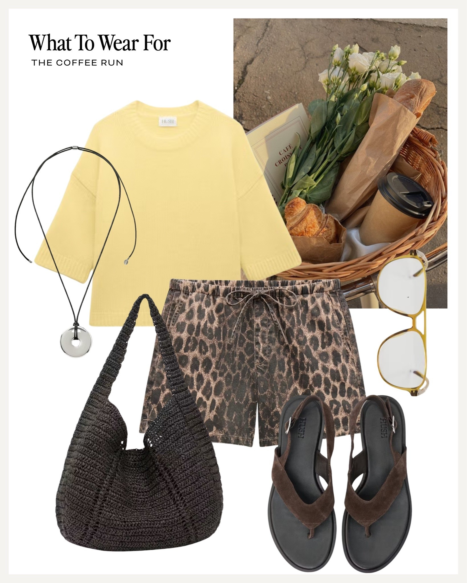 The coffee run ☕️ 

Spring summer, leopard print shorts, yellow knit, suede sandals, hush fashion

#LTKuk #LTKsummer