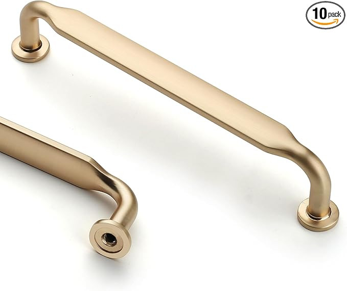 Asidrama 10 Pack 5 Inch(128mm) Brushed Brass Kitchen Cabinet Handles, Cabinet Pulls Kitchen Cabin... | Amazon (US)