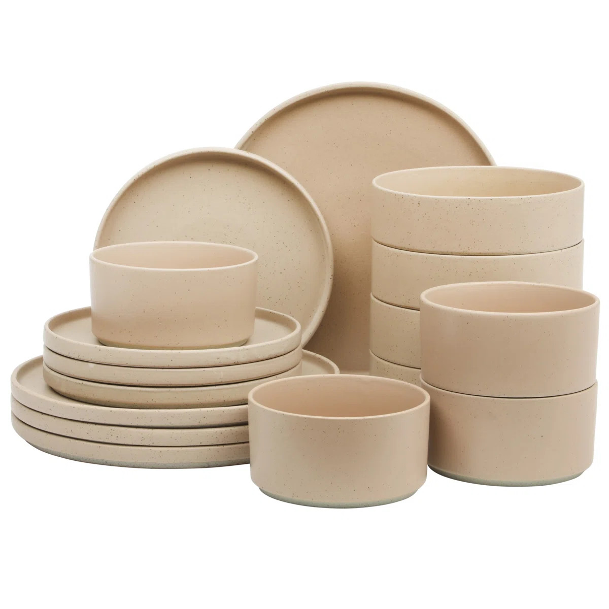 Gibson Elite Tatum Premium Porcelain Matte Reactive Glaze 16 Piece (Service for 4) Plates and Bol... | Wayfair North America