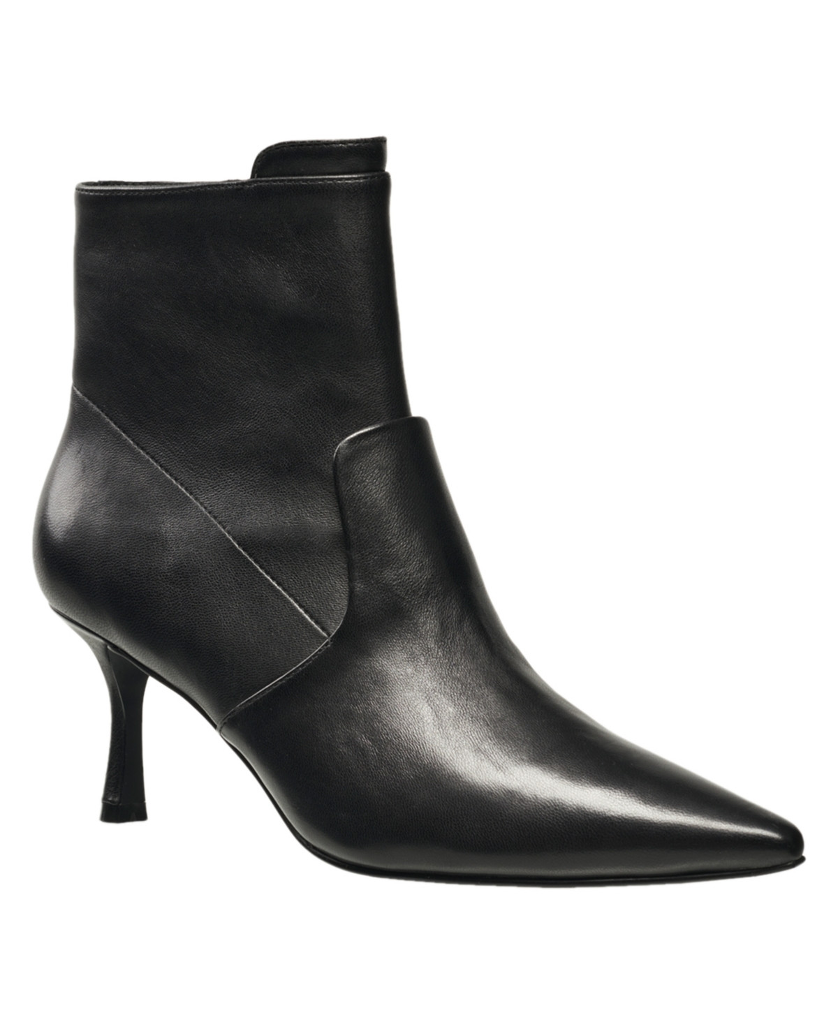 French Connection Women's London Pointed Toe Leather Dress Booties - Black | Macy's