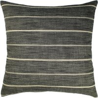 Charcoal Cream Striped Pillow Cover With Concealed Zipper Closure | Etsy (US)