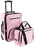 Rockland Fashion Softside Upright Luggage Set, Pink, 2-Piece (14/19) | Amazon (US)