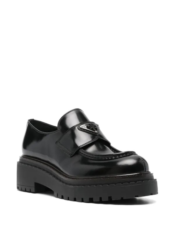 Prada Leather Loafers - Farfetch | Farfetch Global