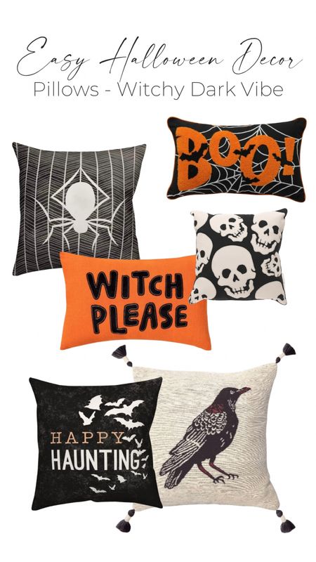 Adding decorative pillows is a quick, easy, and inexpensive way to create a festive space! Check Michaels and Hobby Lobby for amazing sales.

Fall decor, Halloween decor, Autumn, Home decor, Witchy, Skeleton, Spider, Crow

#LTKSale #LTKhome #LTKSeasonal