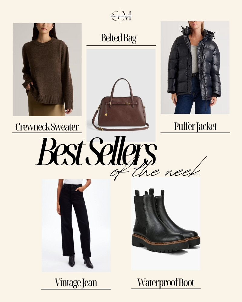 Weekly best sellers 🤎 Cashmere sweater, brown leather bag, puffer jacket, dark wide leg jeans & Chelsea boots — all the cozy, chic winter staples you’ve been loving. Easy capsule pieces for busy moms. Shop everything here!

#LTKFindsUnder50 #LTKFindsUnder100 #LTKSeasonal