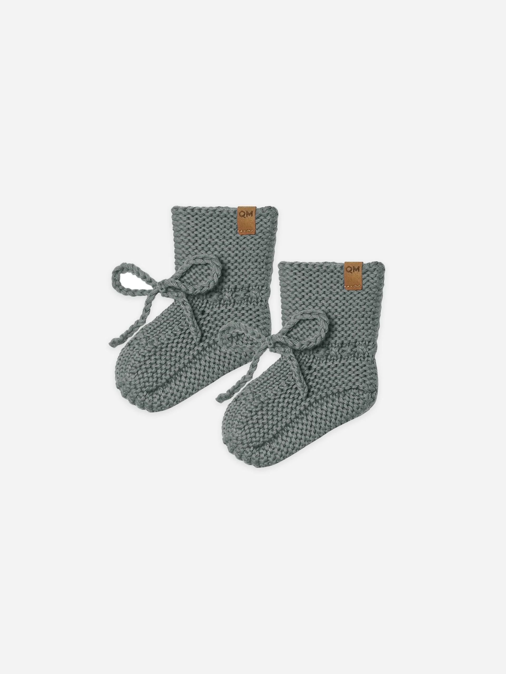 knit booties | dusk | Quincy Mae