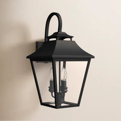 Galena 3 Light Large Wall Lantern Textured Black | Wayfair North America