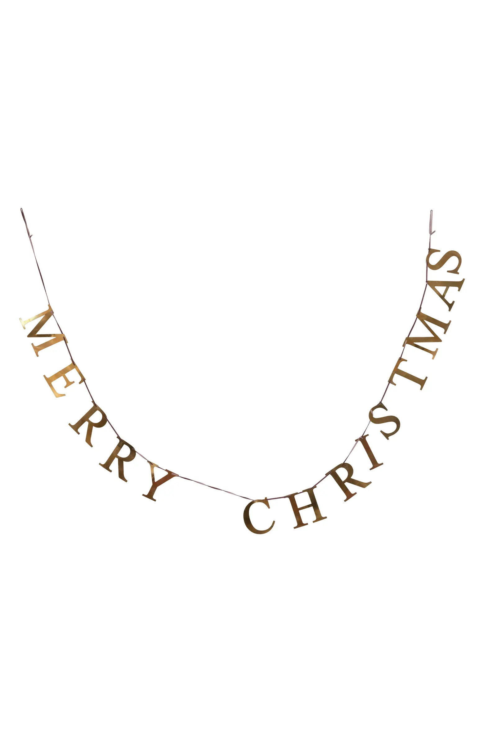 Brass Garland "Merry Christmas" | Nordstrom