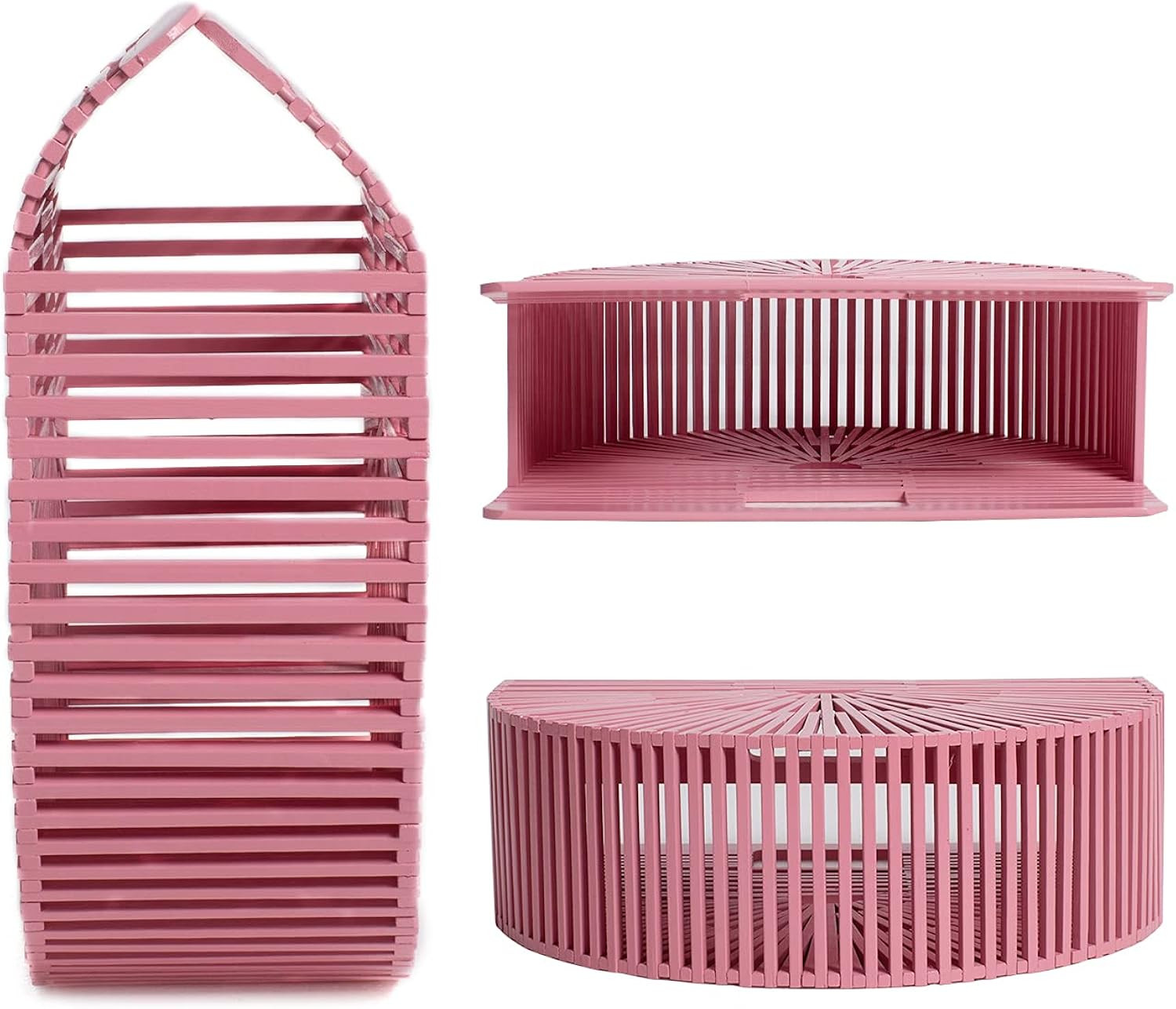 RULER TRUTH Women's Bamboo Handbag by Handmade Straw Bag,Tote Bamboo Purse Natural Basket Bag for... | Amazon (US)