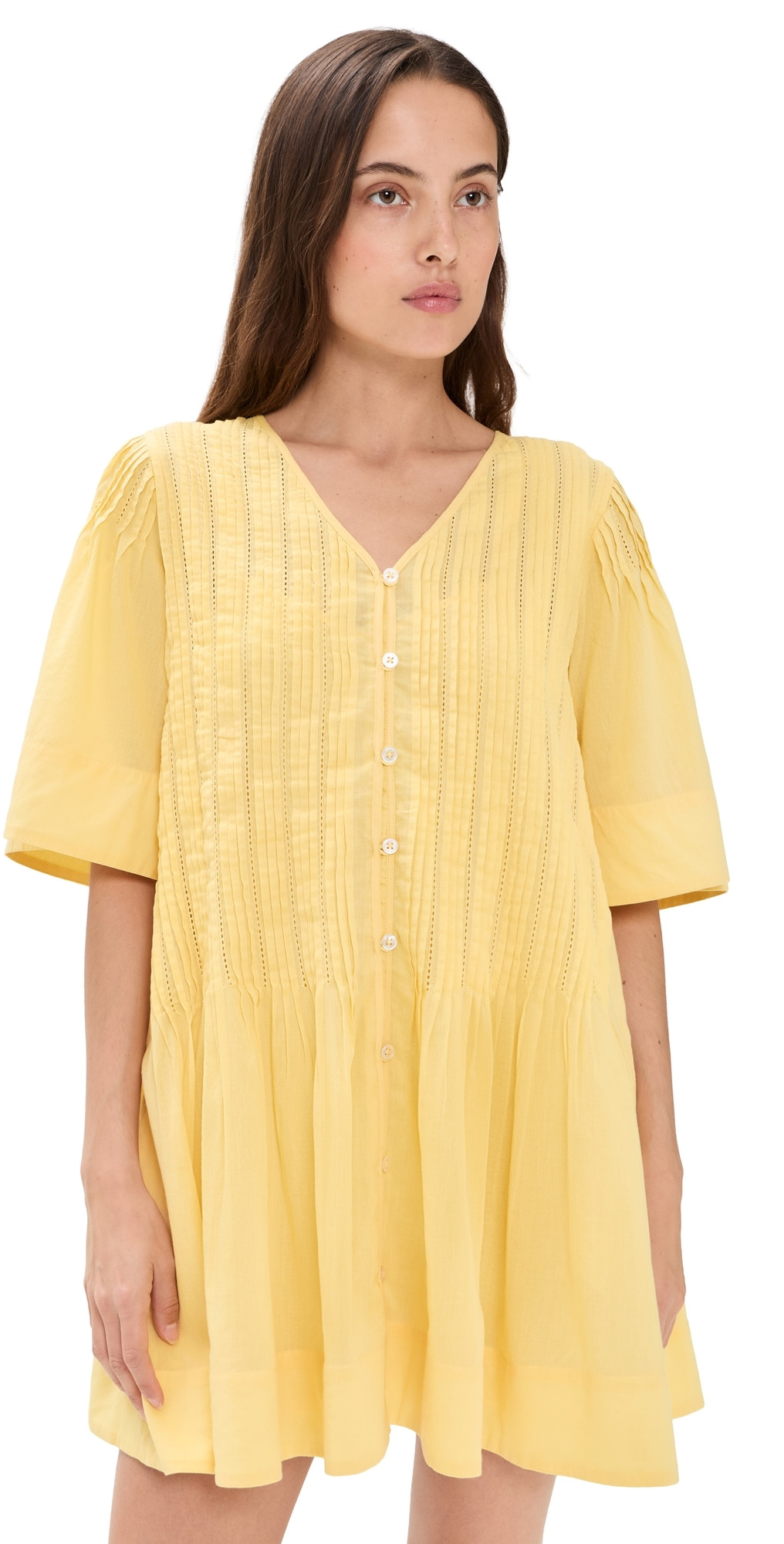 Sea Alberte Solid Mini Dress Yellow XXS | Shopbop