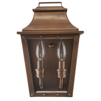 Acclaim Lighting Coventry 2-Light 11.5-in Copper Patina Outdoor Wall Light | Lowe's