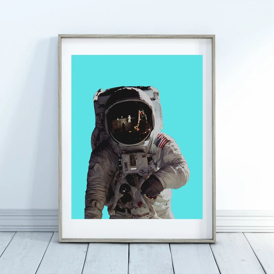 Astronaut Art Print, Space Art Print, Home Decor, Wall Art Printable, Digital Download, Outer Spa... | Etsy (US)