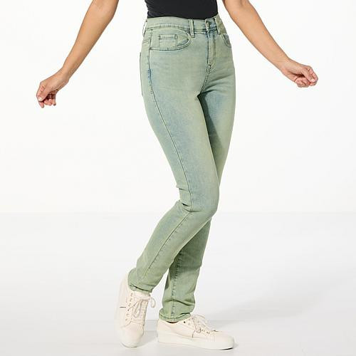 DG2 by Diane Gilman Classic Stretch Denim Skinny Jean - Green - Size 20 Womans | HSN