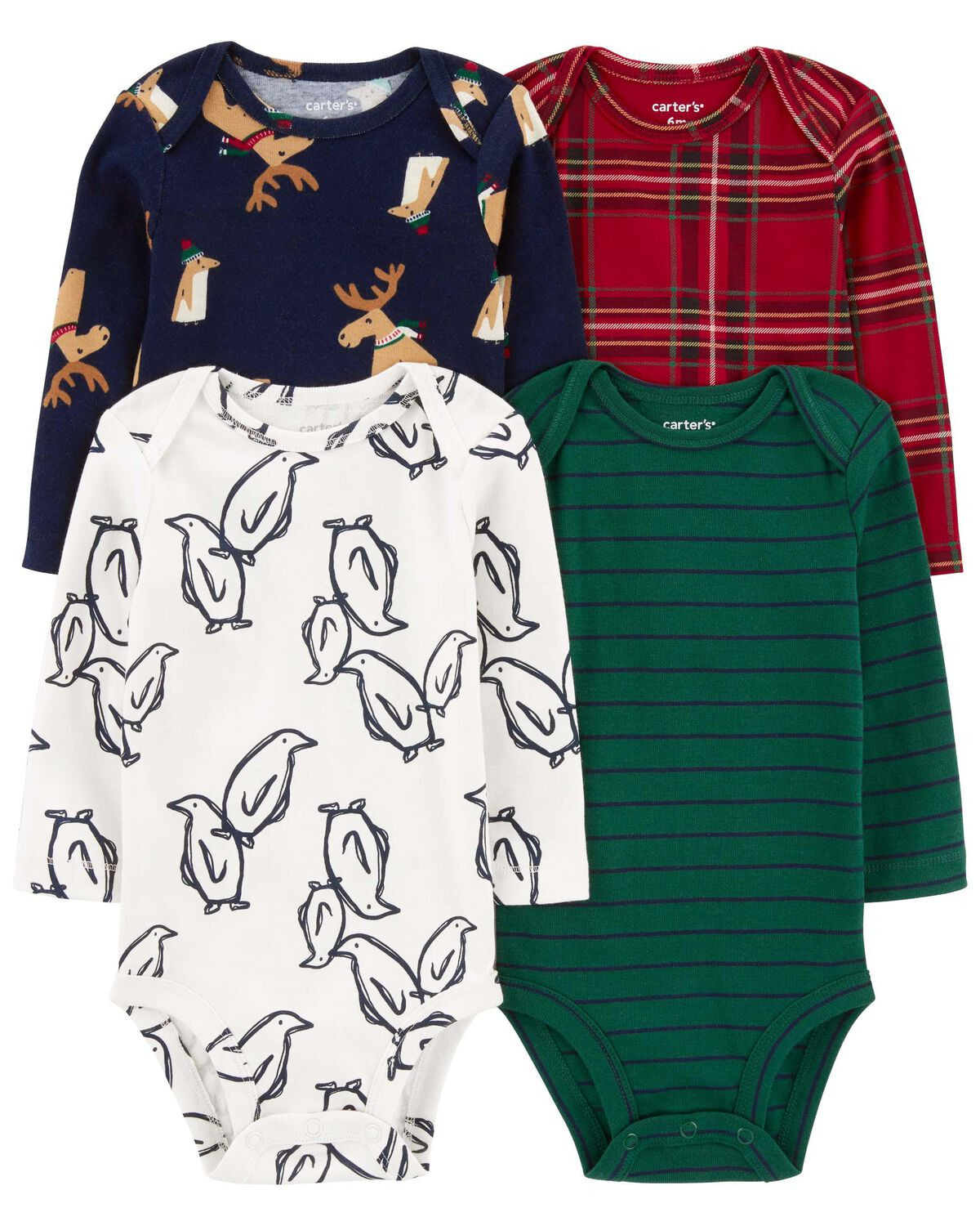 Multi Baby 4-Pack Long-Sleeve Bodysuits | carters.com | Carter's