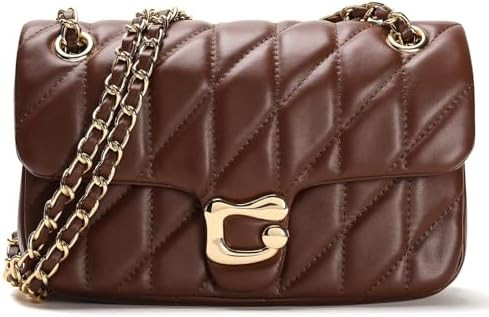 Pelimoo Quilted Crossbody Purse for Women Trendy - Ladies Shoulder Bag Leather Satchel Handbag De... | Amazon (US)