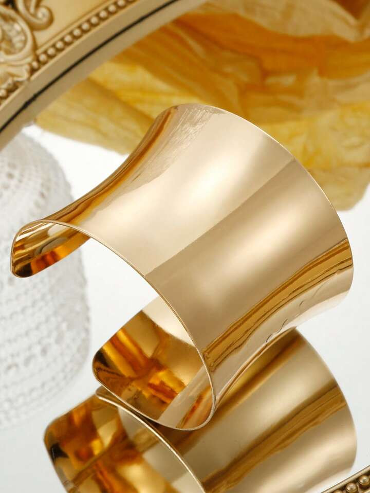 1pc Fashionable Zinc Alloy Minimalist Cuff Bangle For Women For Daily Decoration | SHEIN