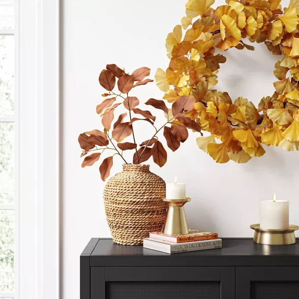 24" Artificial Gingkho Wreath - Threshold™ | Target