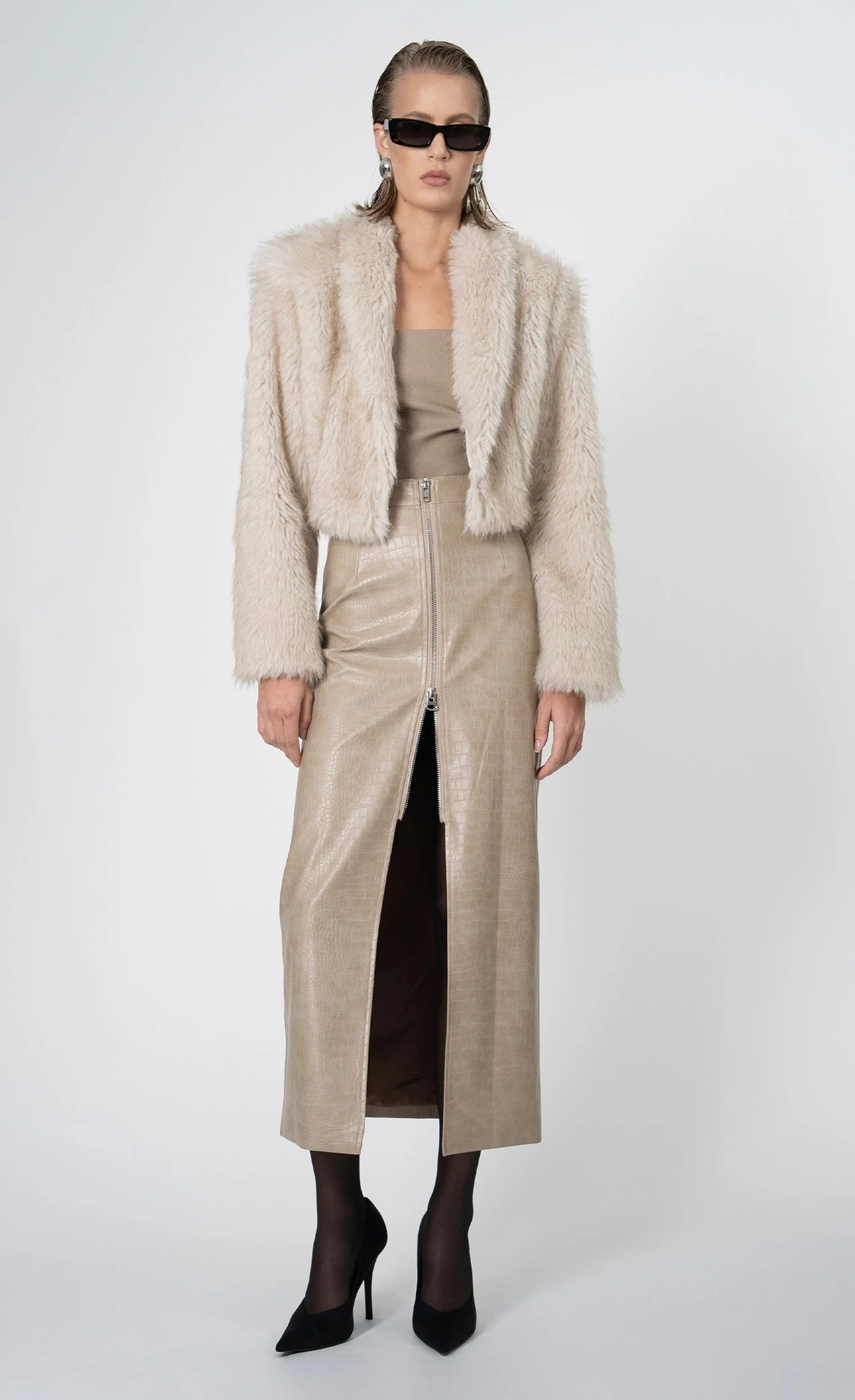 Uma Faux Fur Jacket - Ivory S / Ivory / 24FAA05 | Nonchalant Label