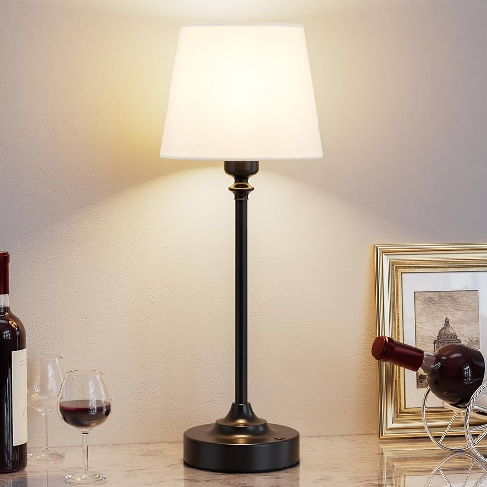 Kakanuo Cordless Table Lamp Rechargeable Black - 1 Pack 4000mAH Battery Operated Lamp for Decor, ... | Amazon (US)