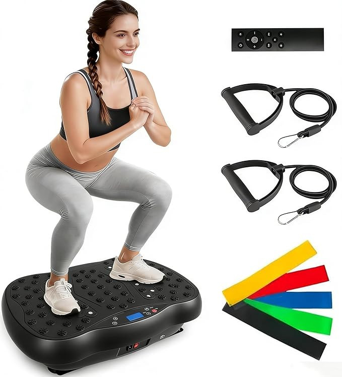 Vibration Plate Exercise Machine for Whole Body Lymphatic Drainage | 10 Preset Modes & 200 Levels... | Amazon (US)