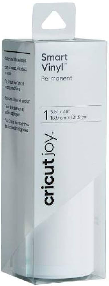 Cricut Smart Permanent Vinyl (5.5in x 48in, White) for Joy machine - matless cutting for shapes u... | Amazon (US)
