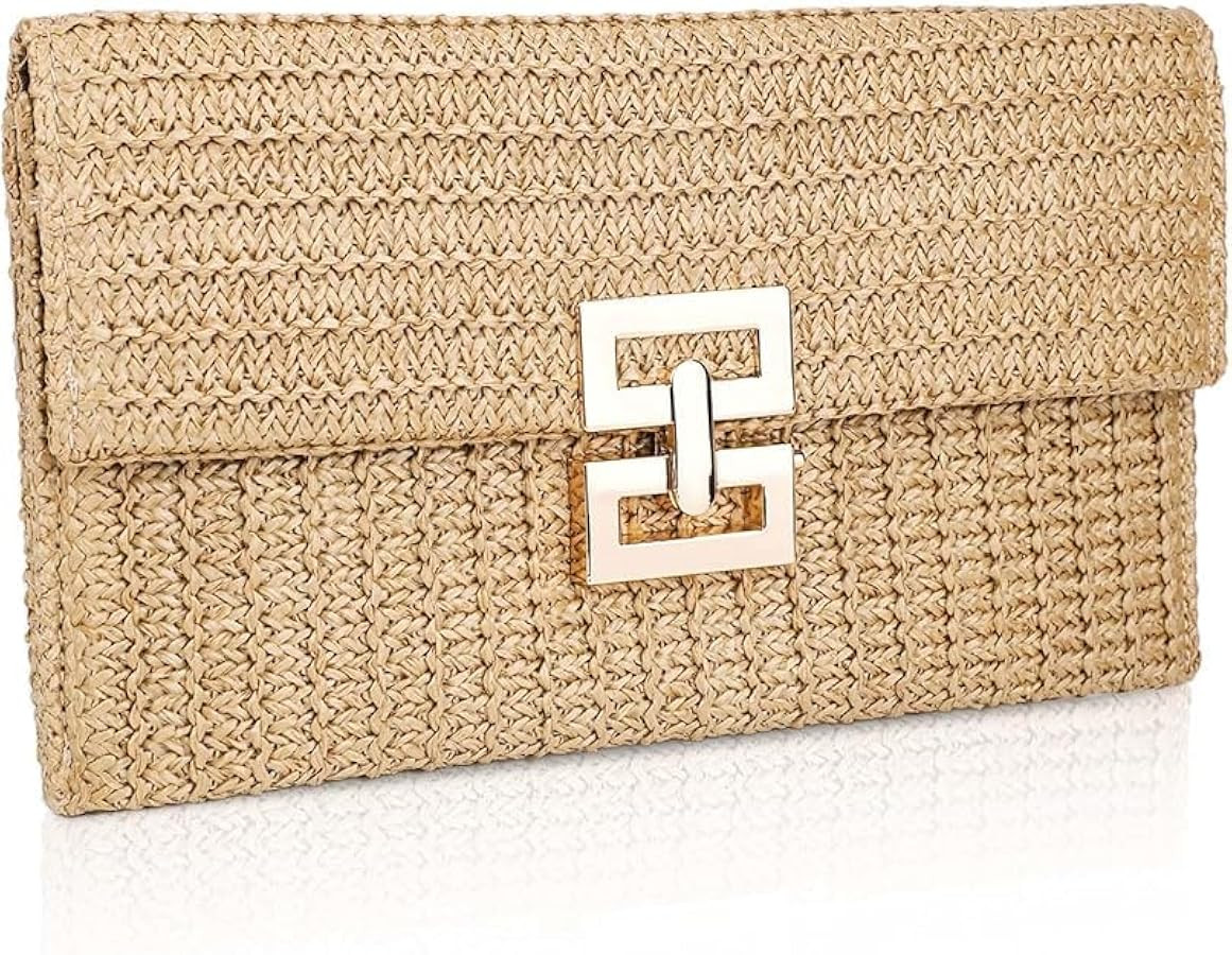 Straw Clutch Purses, Summer Beach Handbag, Tote Bag Woven Envelope For Women Boho Style Wallet, C... | Amazon (CA)