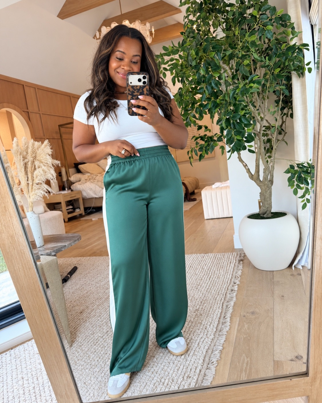 These track pants look so elevated and remind me of Adidas! On sale for $24!