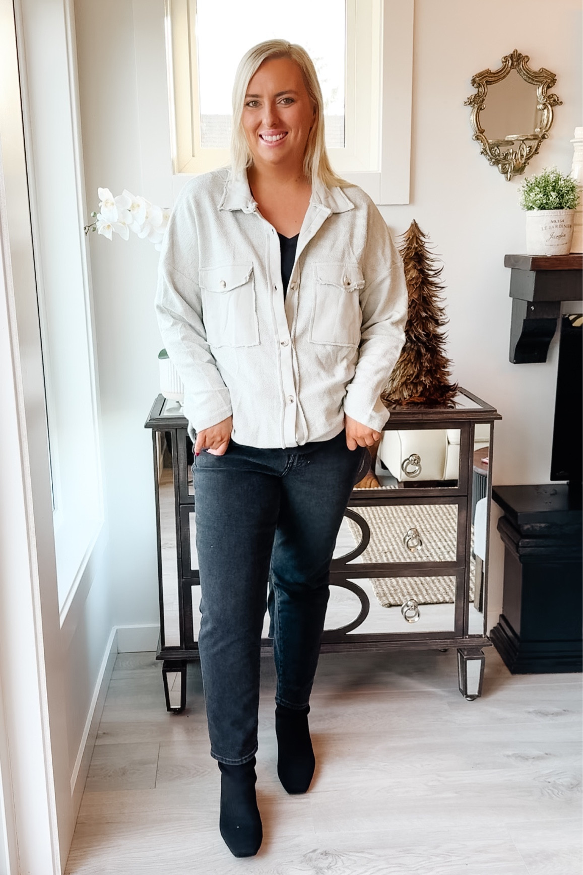 Holiday style. 
Casual style. 
Midsize style. 
Midsize mom style. 
Amazon fashion. 
Amazon style. 
Casual style. 
Boots. 

Size Large top
12 jeans

#LTKstyletip #LTKfindsunder50 #LTKmidsize