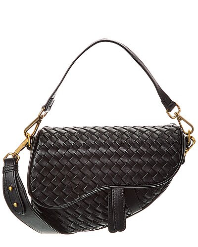 Tiffany & Fred Paris Woven Leather Saddle Bag | Gilt & Gilt City